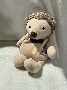 Cozy Hugs Soothing Aromatherapy Hedgehog Plush with Red and Blue Bowtie